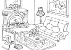 Coloring pages living room