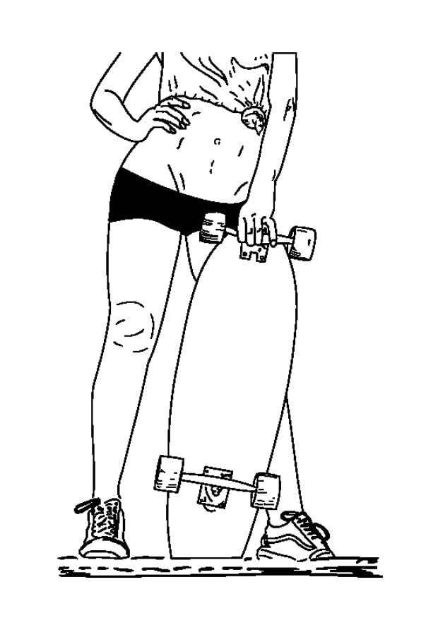 Coloring page longboard