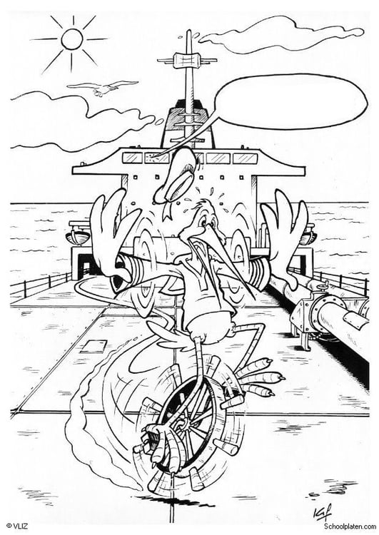 Coloring page loosing the helm