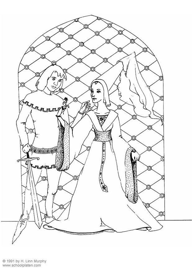 Coloring page lord and lady