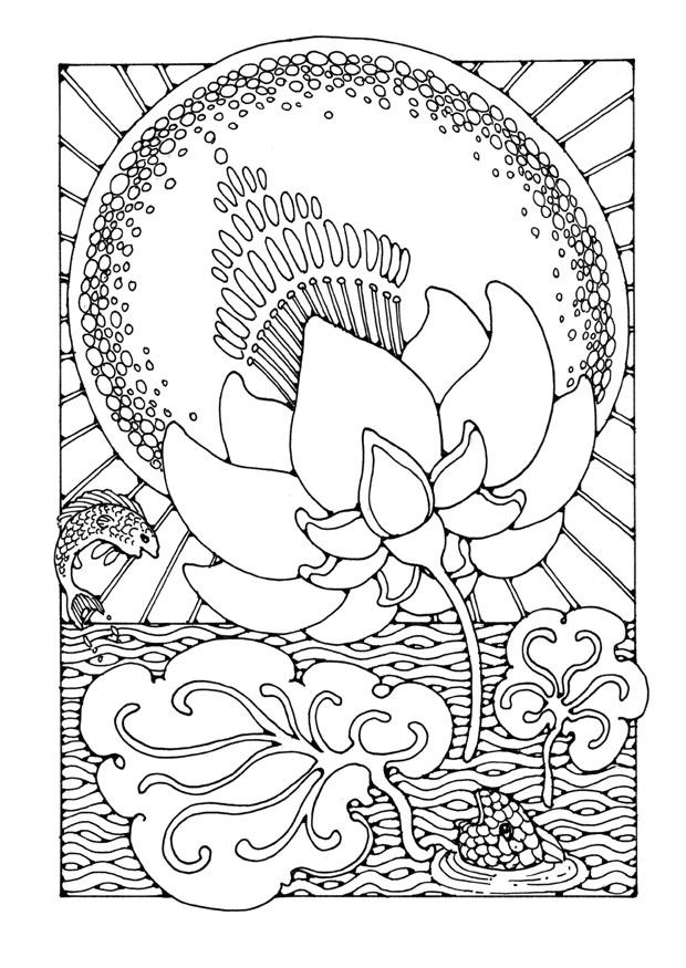 Coloring page lotus