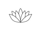 Coloring page lotus flower