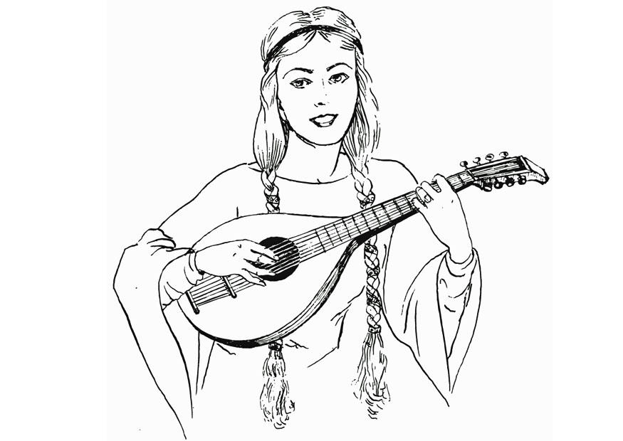 Coloring page Lute