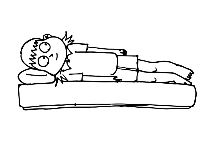 Coloring page lying on side