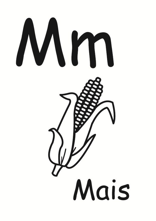 Coloring page m