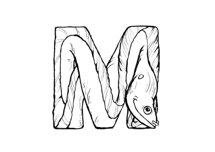 Coloring page m-moray