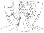 Coloring page magic fairy