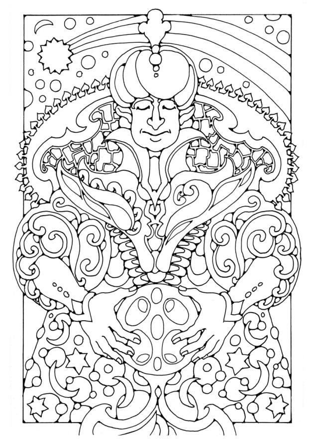 Coloring page Magician