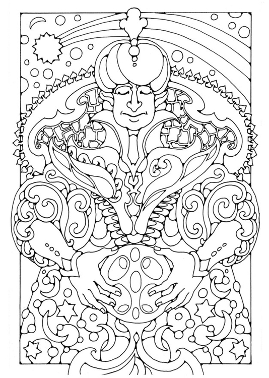 Coloring page Magician