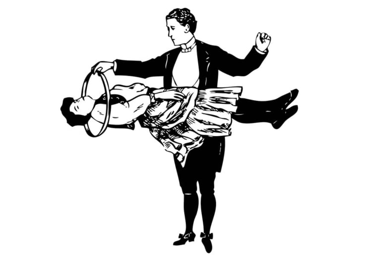 Coloring page Magician