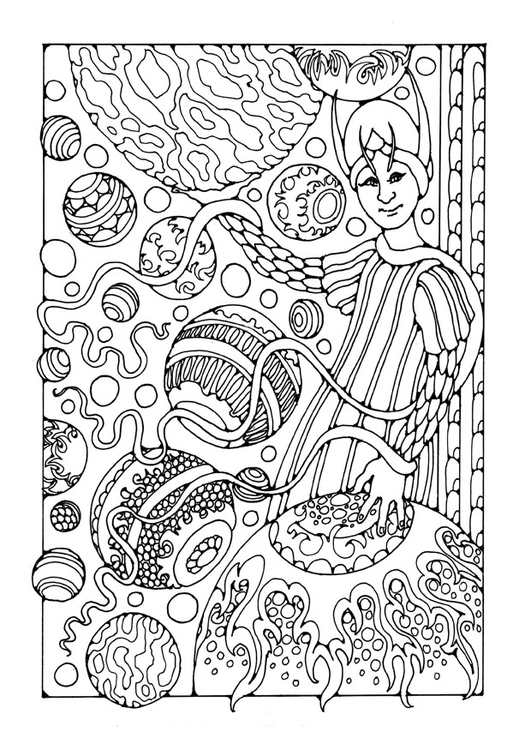 Coloring page magician