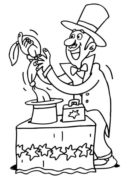 Coloring page magician