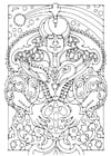 Coloring page Magician