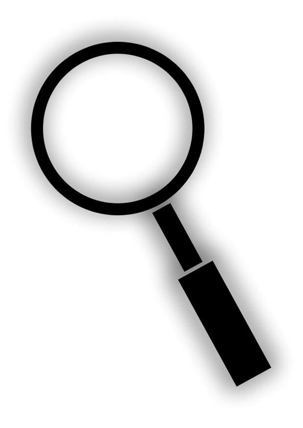 Coloring page magnifying glass