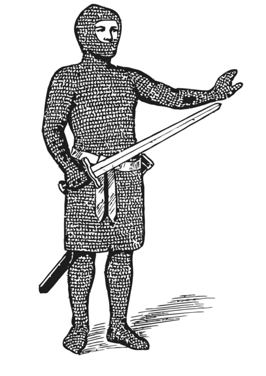 Coloring page mail (armour)