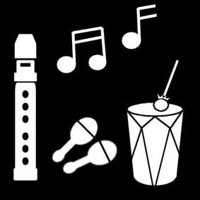 Coloring page make music