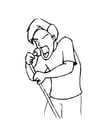 Coloring pages male singer