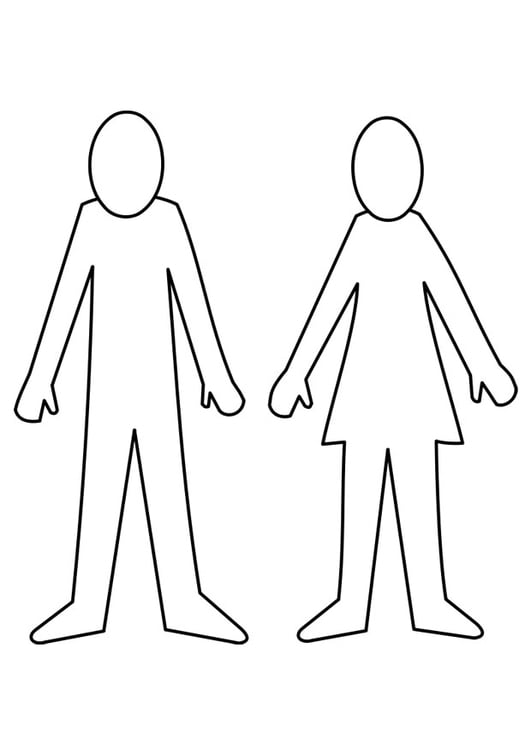 Coloring page man and woman