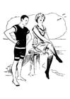 Coloring pages man and woman