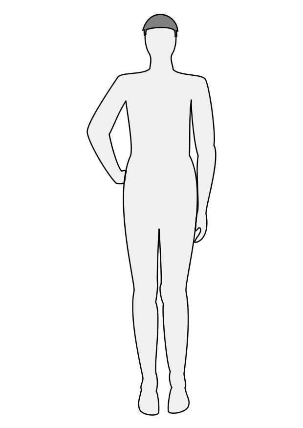 Coloring page man front