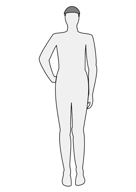 Coloring page man front