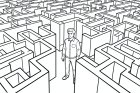 man in a maze