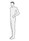 Coloring page man profile