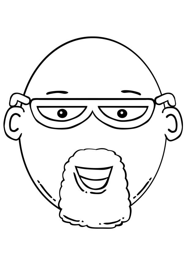 Coloring page Man's face