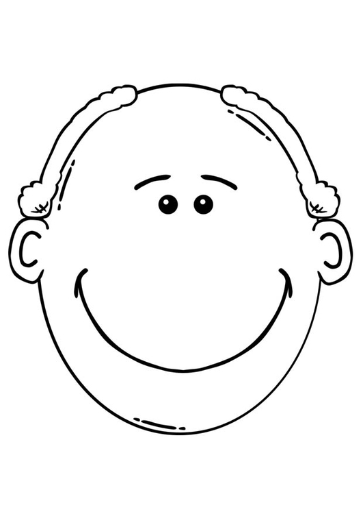 Coloring page man's face