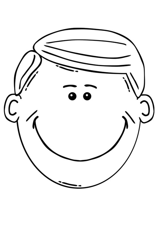 Coloring page Man's face