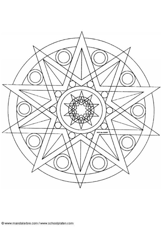 Coloring page mandala-1502a