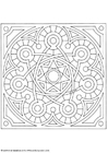 Coloring page mandala 1502b