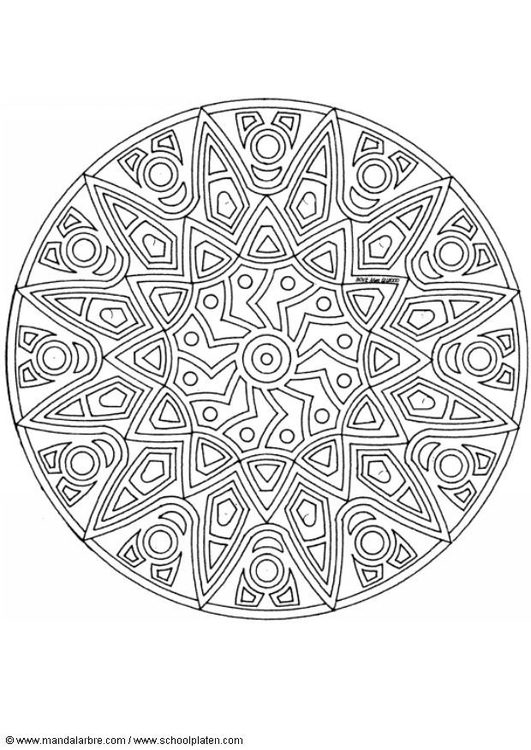 Coloring page mandala-1502h