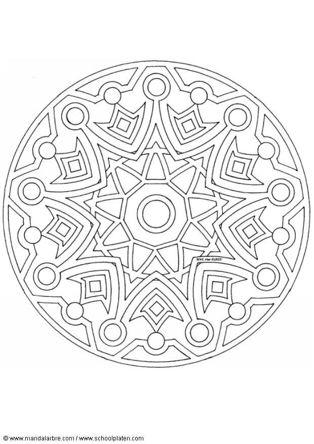 Coloring Page mandala-1502l - free printable coloring pages - Img 4485