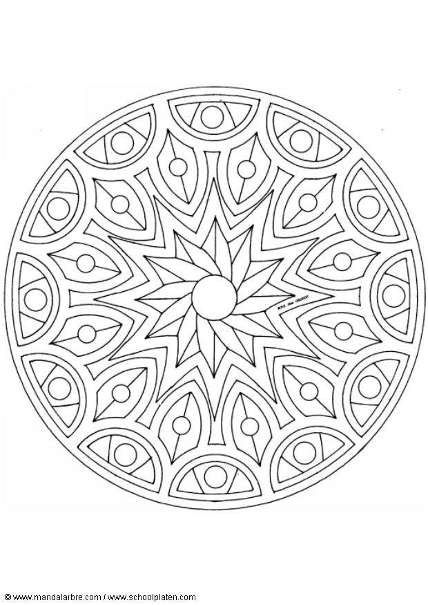 Coloring Page mandala-1502m - free printable coloring pages - Img 4486