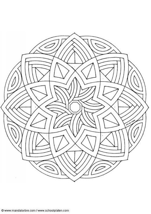 Coloring page mandala-1602l