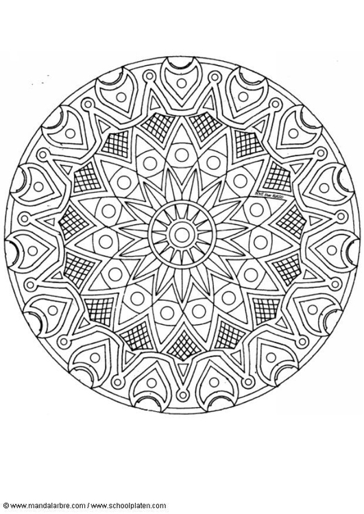 Coloring page mandala-1702d