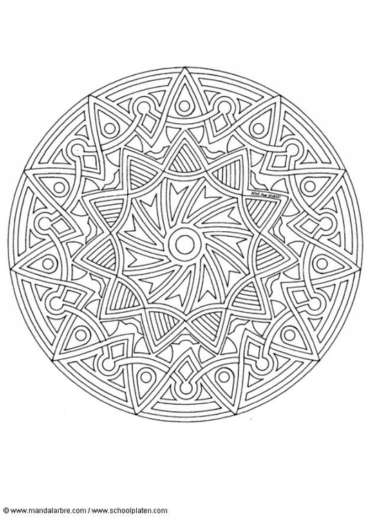 Coloring page mandala-1702f