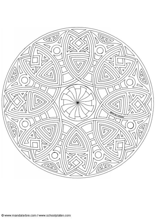 Coloring page mandala-1702h