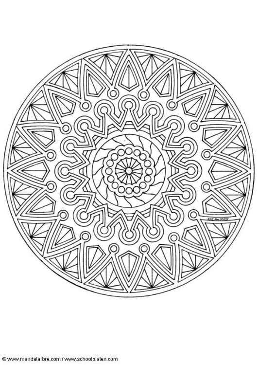 Coloring page mandala-1702i