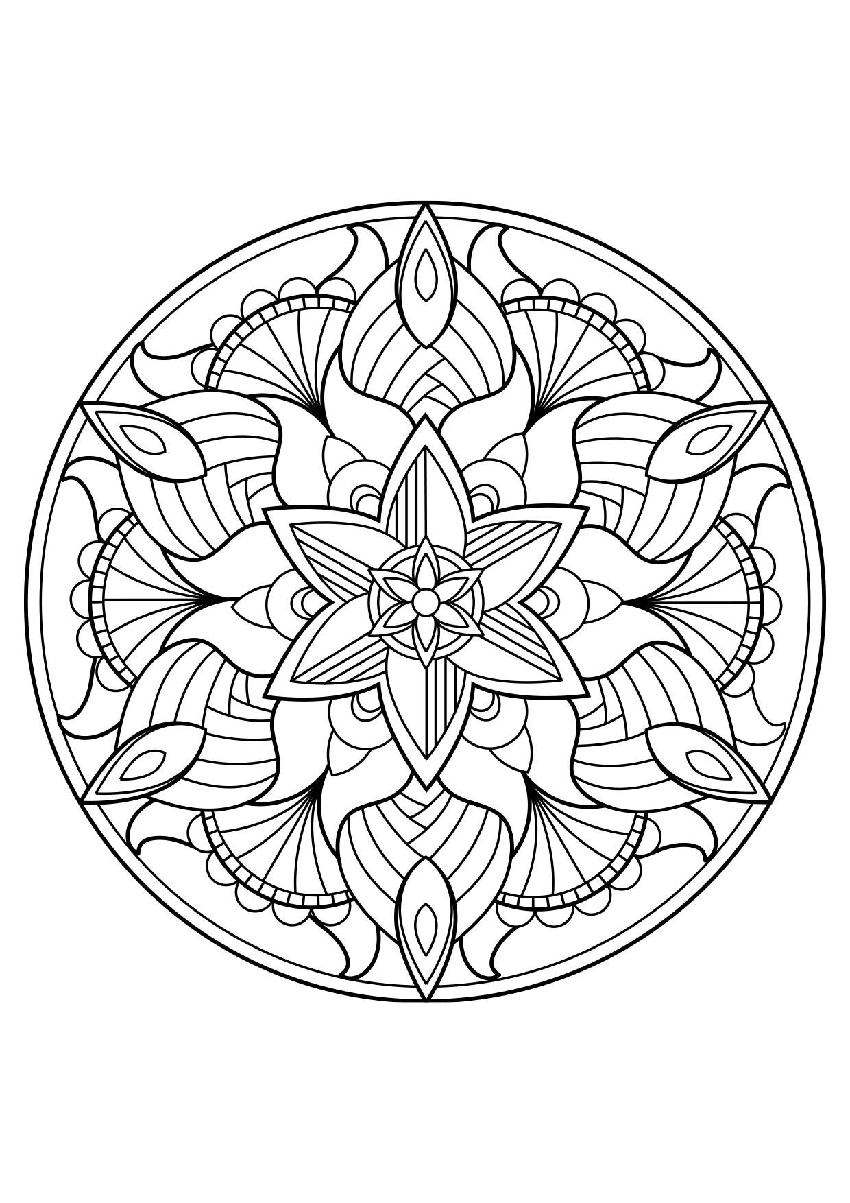 Coloring Page mandala - free printable coloring pages - Img 30834