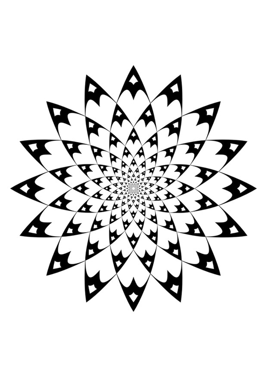 Coloring page mandala