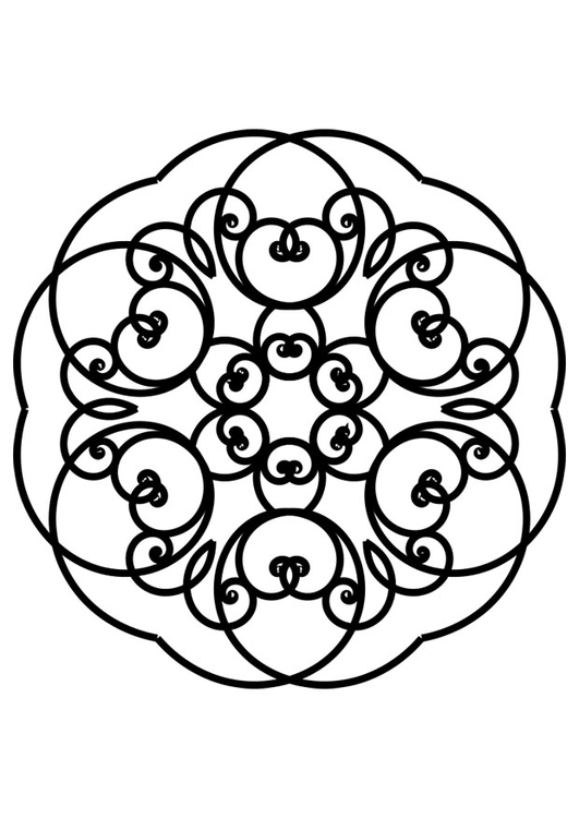 Coloring page mandala