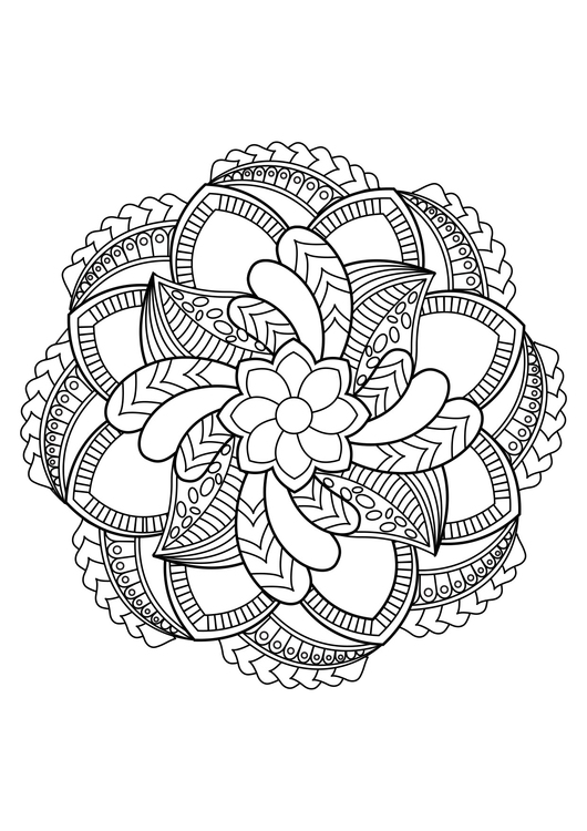 Coloring page Mandala