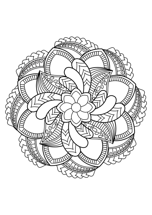 Coloring page Mandala