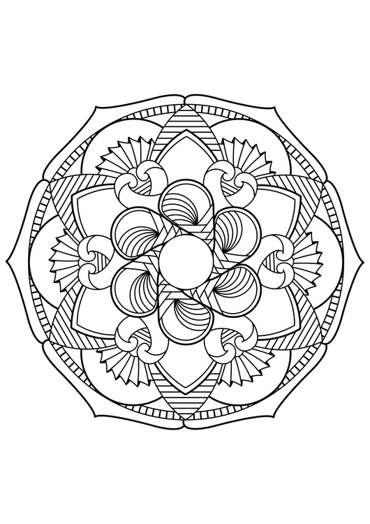 Coloring page mandala