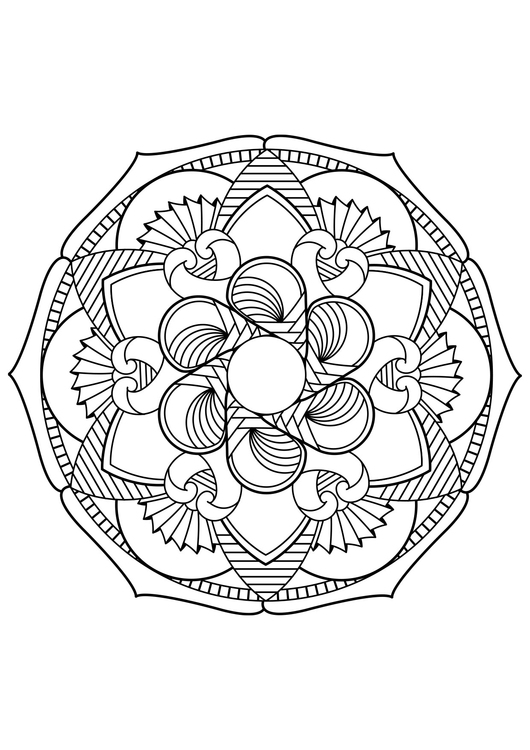 Coloring page mandala