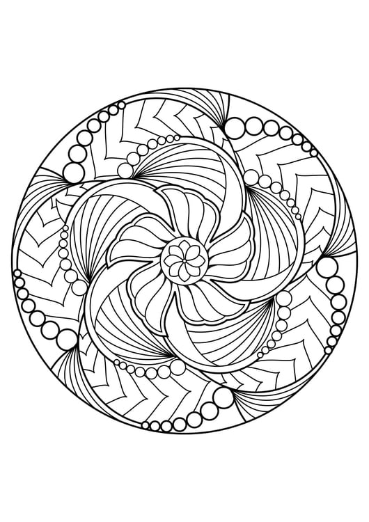 Coloring page mandala