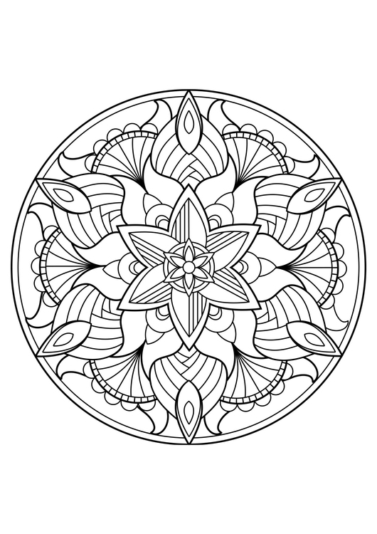 Coloring page mandala