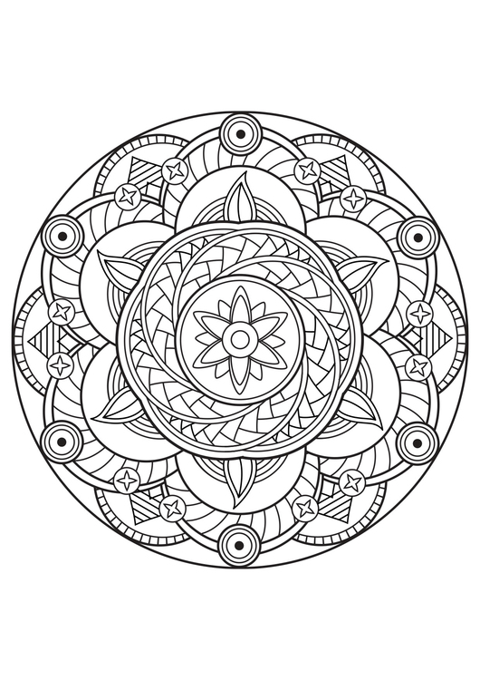 Coloring page mandala